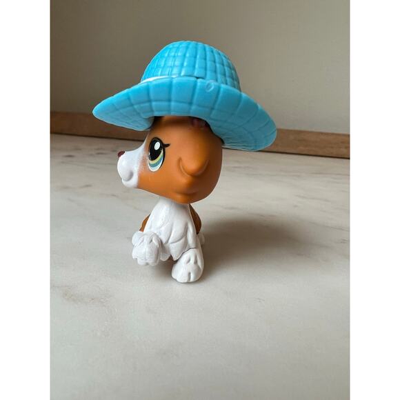 Littlest Pet Shop Collie Dog  #151 G7 Hat Paw Cup Drink Accessory Hasbro LPS - Picture 3 of 8
